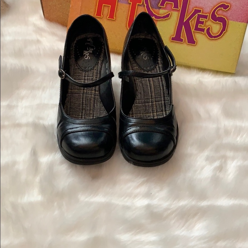 Black schoolgirl heel